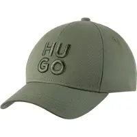 HUGO Fitted Cap "Jude-Stacked" mit 3D Logostickerei, verstellbarer Verschluss, unisex