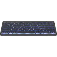 Gembird KB-BTRGB-01-DE, Mini, Kabellos, Bluetooth, QWERTZ, LED, Schwarz