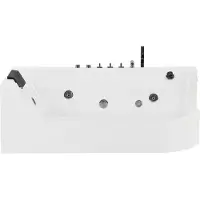Beliani Whirlpool-Badewanne 170 x 80 cm rechteckig Sichtfenster Farblichttheraphie Modern