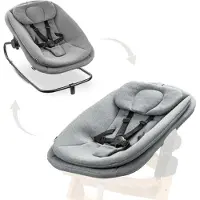 Hauck Babywippe "Highchair Bouncer, Dark Grey Melange", Baby, grau (dunkelgrau), Baumwolle, Kunststoff, Polyester, Babywippen Babywippe, für Alpha+, Beta+, Arketa