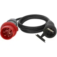 Brennenstuhl Adapterleitung IP44 1,5m schwarz H07RN-F 3G1,5 CEE-Stecker 400V/16A, 1132960