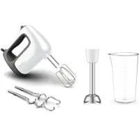 Moulinex Prep'Mix+ HM462110, Handmixer, Weiß, Leiter, Metall, 500 W, AC