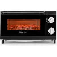 Clatronic Pizzaofen mit 12L Backraum | Minibackofen ideal zum Grillen & Aufbacken | Backofen mit Ober- & Unterhitze | Mini Backofen mit 60 Min.-Timer | Backofen klein inkl. Backblech | MPO 3520