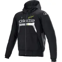 Alpinestars Chrome Ignition Hoodie Black/Yellow Fluorescent 3XL Textiljacke