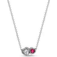 Pandora Necklace with pendant Halo Hearts