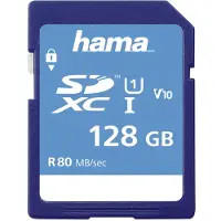 Hama 00213111, 128 GB, SDXC, Klasse 10, UHS-I, 80 MB/s, Class 1 (U1)