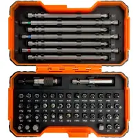 Bahco 54-teiliges Bit-set 1/4 Zoll Für Sicherheits-schlitz-kreuzschlitz-pozidriv-sechskant-und Torx-schrauben