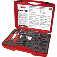 RUKO Schraublochstanzen-Satz mit kompakter Handhydraulikstanze im Kunststoffkoffer - 12 tlg. - 109009