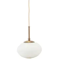 House Doctor Opal Pendelleuchte Ø22 Weiß - , Weiß, für Wohnzimmer, Metall