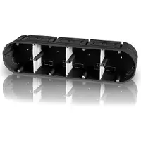 F-tronic Gerätedose, UP, Ø 60 mm, Höhe 63 mm, massiv, 4-fach
