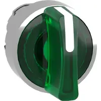 Schneider Electric Leuchtwahlschalter, Frontelement, Harmony XB4, Metall, 22mm, grün, für universelle LED, 3 Stellungen, Links tastend ZB4BK1733