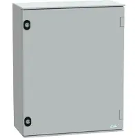 Schneider Electric Polyestergehäuse PLM Wandmontage, mit Bakelit-Montageplatte H530xB430xT200mm IP66 NSYPLM54BG