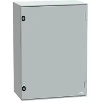 Schneider Electric Polyestergehäuse PLM Wandmontage, mit Bakelit-Montageplatte H747xB536xT300mm IP66 NSYPLM75BG