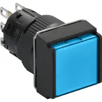 Schneider Electric XB6ECA61P Drucktaster, blau Ø 16, flach, o. Rastung, 1W - 5 Stück