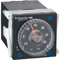 Schneider Electric Zeitrelais 4 Funktionen, 0,02 s-300 h, 2 W, 24-240VAC/DC, Format 48x48 RE48AML12MW