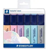 Staedtler 364 C, 6 Stück(e), Hellblau, Hellgrau, Minze, Pfirsich, Pink, Violett, Polypropylen (PP), 1 mm, 5 mm, Tinte auf Wasserbasis