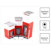 Fischer Power-Fast II FPF II Spanplattenschraube 4,5x45 mm 200 Stück ( 670270 ) Senkkopf mit Torx Te