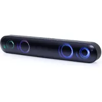 Gembird Bluetooth Soundbar mit LED-Lichteffekt, schwarz, 2x5W