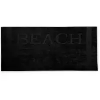 Hausmarke Strandtuch Beach Black (100 x 200 cm)