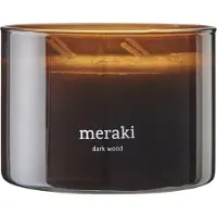 Meraki - Duftkerze - Dark wood - h: 7.5 cm, dia: 10 cm