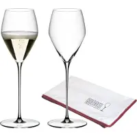 Riedel Veloce Champagner Gläser + Poliertuch