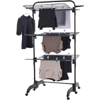 Leifheit Seaford, Wäscheständerflügel, Schwarz, 42 m, 760 mm, 700 mm, 1450 mm