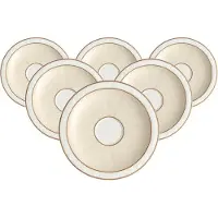 Villeroy & Boch Untertasse "Espressountertassen Ivoire ø 13 cm 6er Set weiß-gold"