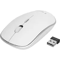 Gembird MUSW-4B-01-W, Beidhändig, Optisch, RF Wireless, 1600 DPI, Weiß
