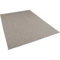 Pergamon In & Outdoor Teppich Flachgewebe Natur Valencia Anthrazit Mix, Größe:200x290 cm