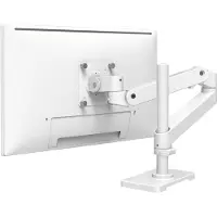 Ergotron Monitorarm LX Pro, hohe Säule, für 1 Display bis 34″, neig-/schwenkbar, höhenverstellbar, Tischhalterung, VESA, Metall, weiß