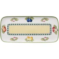 Villeroy & Boch Servierplatte "Kuchenplatte French Garden weiß-bunt", bunt (weiß, bunt), Servierplatten, Servierplatte