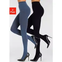 LASCANA Strickstrumpfhose mehrfarbig Gr. 32/34 für Damen. Elastisch. Nachhaltig.