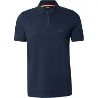 BOSS Zip Polo BOSS Orange Passerzip dunkelblau