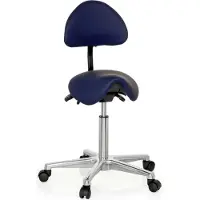Hjh OFFICE TOP WORK 20 - Arbeitsstuhl Arbeitshocker Blau