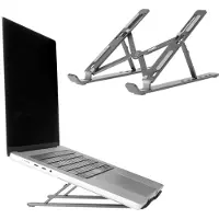 Accezz Laptophalter - Laptopständer - Verstellbar und zusammenklappbar - Grau