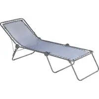 Lafuma Siesta L Liege Batyline mit Cannage Phifertex blau/grau