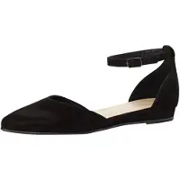 Tamaris Damen Ballerina Leder Fesselriemen spitze Form Keilabsatz 1-24251-42, Größe:40 EU, Farbe:Schwarz