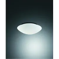 FABAS LUCE Pandora Anbauleuchte, weiß, matt, Betriebsgerät nicht erforderlich, E27 IP20, Ø200mm, Glas opal