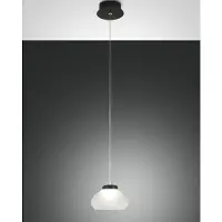 FABAS LUCE Arabella - Einzelne Pendelleuchte von - 8W LED - Deckenleuchte Durchmesser 14cm Weiß