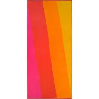 Dyckhoff Strandtuch "Sunset", rot (grenadine), B:80cm L:180cm, Frottiervelours, Baumwolle, Handtücher, Strandtuch, kuscheliges Velours