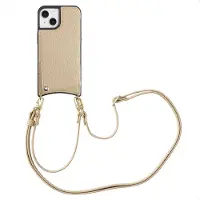 Selencia Apple iPhone 14 / 13 Hülle - Kunstleder - - Backcover/Hülle mit Band/Hard Case - Beige