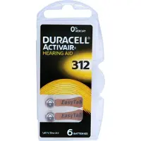 Duracell Batterie für Hörgeräte 312, 6 St