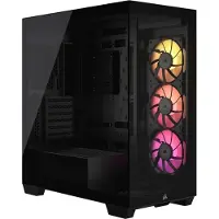 Corsair iCUE LINK 3500X RGB, Midi Tower, PC, Schwarz, EATX, Stahl, Gehärtetes Glas, Gaming