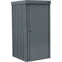 Axi Hector Premium Gartenschrank aus verzinktem Stahl - 1300 Liter| Geräteschrank / Geräteschuppen aus Metall für den Garten mit Schrägdach & Schloss | 98x93x185 cm