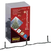 Idena Lichterkette 80 LED warmweiß 6h Timer