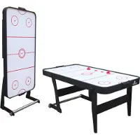Cougar Icing XL Airhockeytisch 6ft - Klappbar | Airhockey Tisch inkl. Zubehör (Pucks & Pushers) | Airhockeytisch mit Luft für Kinder und Erwachsene für Zuhause