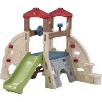 Step2 Alpine Ridge Spielturm mit Rutsche | XXL Kunststoff Kletterturm für Kinder