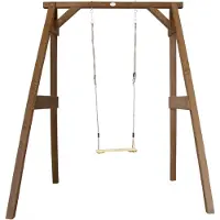 Axi Einzelschaukel mit Gestell aus FSC Holz in Braun | Einzelschaukel mit Gestell für Kinder / Kinderschaukel | Schaukelgestell für den Garten