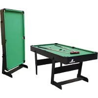 Cougar Hustle XL Billardtisch 6ft in Schwarz / grün | Pooltisch klappbar inkl. Zubehör | Tischbillard für Kinder und Erwachsene | Indoor Pool / Billard Tisch