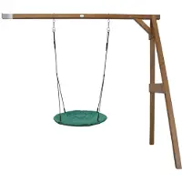 Axi Anbau Nestschaukel Summer für Kinder | Outdoor Nest Schaukel 100 cm für den Garten | Nestschaukel / Anbauschaukel in Grün - Anbau Element in Braun